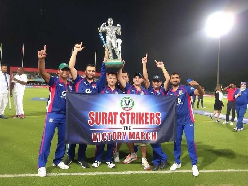 Surat Strikers Victory March Gameplay showing local players in Surat's textile lanes using rolled cloth balls and crate goalposts, with Gujarati street football tactics like 'dabeli dash' and 'chai break' power-ups